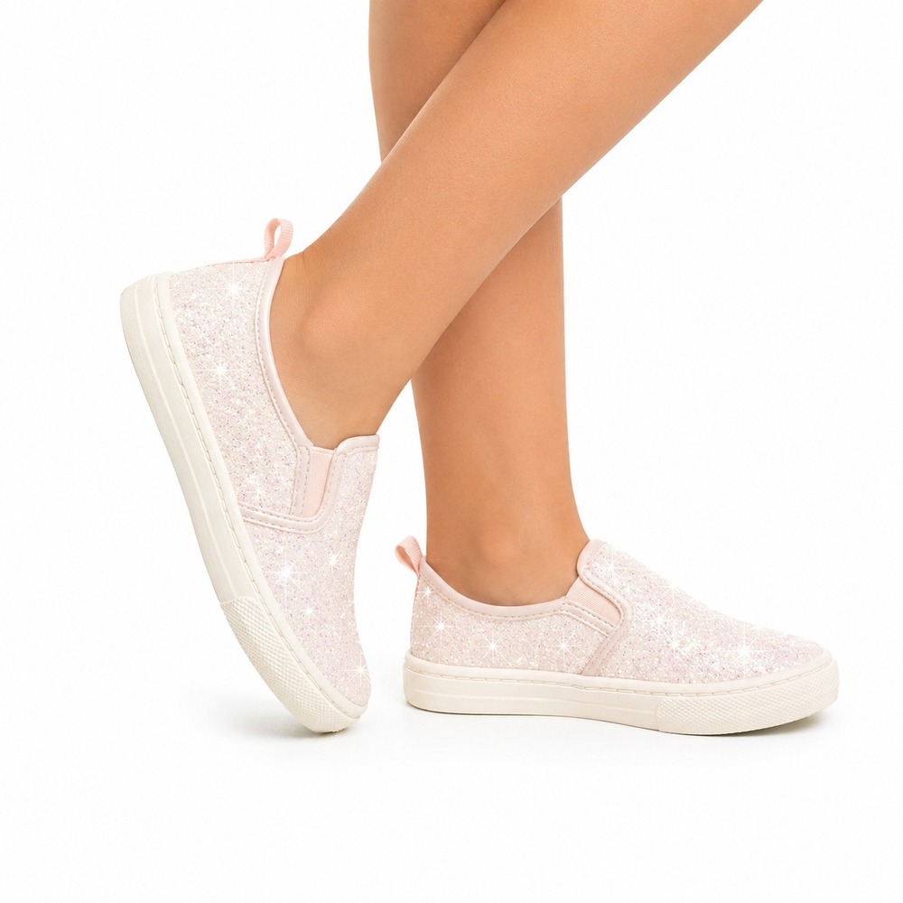 Toddler Sneakers by Cat & Jack Yana Glitter Blush Size 10 New Without Tags